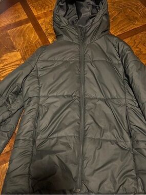 adidas Black Puffer Jacket with Hood - Kids